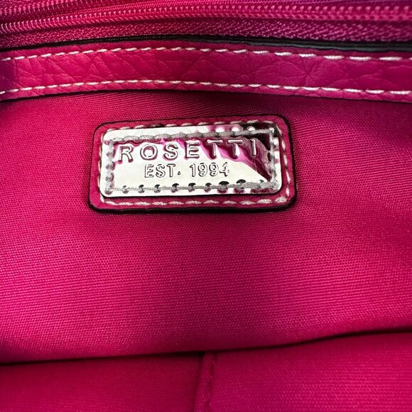 ROSETTI WOMEN SHOULDER HANDBAG, PINK COLOR, MULTIPLE POCKETS WITH ZIPPERS - Picture 3 of 10